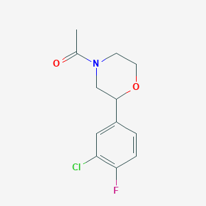 1-[2-(3-Chloro-4-fluorophenyl)morpholin-4-yl]ethanone