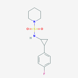 molecular formula C14H19FN2O2S B7623010 N-[2-(4-fluorophenyl)cyclopropyl]piperidine-1-sulfonamide 