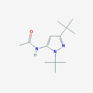 molecular formula C13H23N3O B7623035 N-(2,5-ditert-butylpyrazol-3-yl)acetamide 