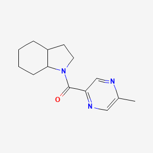 molecular formula C14H19N3O B7623059 2,3,3a,4,5,6,7,7a-Octahydroindol-1-yl-(5-methylpyrazin-2-yl)methanone 