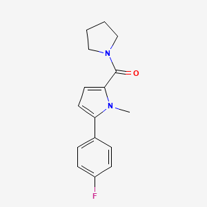 molecular formula C16H17FN2O B7623090 [5-(4-Fluorophenyl)-1-methylpyrrol-2-yl]-pyrrolidin-1-ylmethanone 