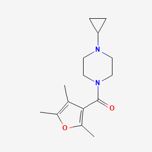 molecular formula C15H22N2O2 B7623091 (4-Cyclopropylpiperazin-1-yl)-(2,4,5-trimethylfuran-3-yl)methanone 