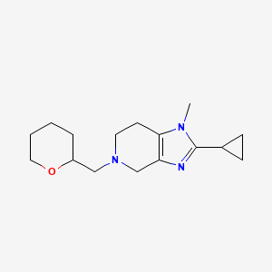 molecular formula C16H25N3O B7623103 2-cyclopropyl-1-methyl-5-(oxan-2-ylmethyl)-6,7-dihydro-4H-imidazo[4,5-c]pyridine 