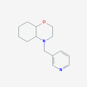 molecular formula C14H20N2O B7623114 4-(Pyridin-3-ylmethyl)-2,3,4a,5,6,7,8,8a-octahydrobenzo[b][1,4]oxazine 