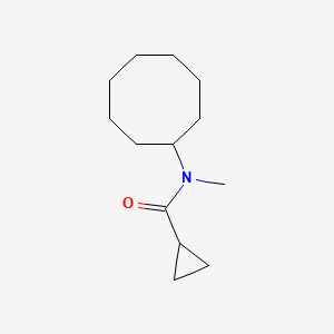 molecular formula C13H23NO B7623134 N-cyclooctyl-N-methylcyclopropanecarboxamide 