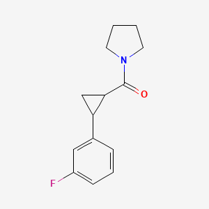 [2-(3-Fluorophenyl)cyclopropyl]-pyrrolidin-1-ylmethanone