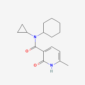 N-cyclohexyl-N-cyclopropyl-6-methyl-2-oxo-1H-pyridine-3-carboxamide