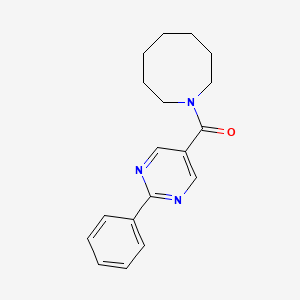 molecular formula C18H21N3O B7623206 Azocan-1-yl-(2-phenylpyrimidin-5-yl)methanone 