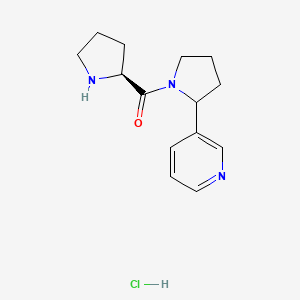 (2-pyridin-3-ylpyrrolidin-1-yl)-[(2S)-pyrrolidin-2-yl]methanone;hydrochloride