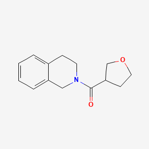 molecular formula C14H17NO2 B7623225 3,4-dihydro-1H-isoquinolin-2-yl(oxolan-3-yl)methanone 