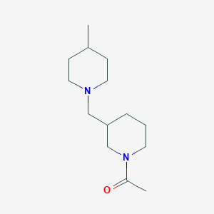 1-[3-[(4-Methylpiperidin-1-yl)methyl]piperidin-1-yl]ethanone