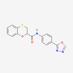 N-[4-(1,3,4-oxadiazol-2-yl)phenyl]-2,3-dihydro-1,4-benzoxathiine-2-carboxamide