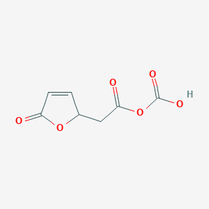 molecular formula C7H6O6 B076233 (5-氧代-2,5-二氢呋喃-2-基)乙酰碳酸氢 CAS No. 13249-46-2