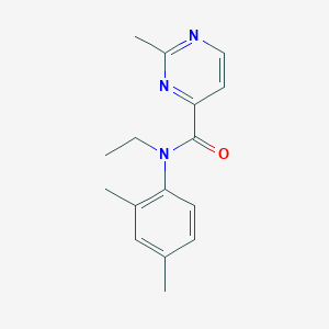 molecular formula C16H19N3O B7623389 N-(2,4-dimethylphenyl)-N-ethyl-2-methylpyrimidine-4-carboxamide 