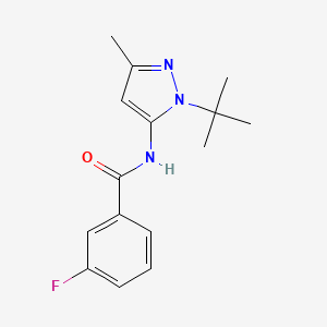 N-(2-tert-butyl-5-methylpyrazol-3-yl)-3-fluorobenzamide