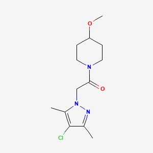 2-(4-Chloro-3,5-dimethylpyrazol-1-yl)-1-(4-methoxypiperidin-1-yl)ethanone