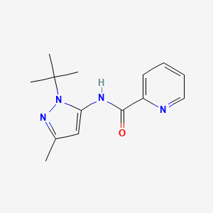 molecular formula C14H18N4O B7623412 N-(2-tert-butyl-5-methylpyrazol-3-yl)pyridine-2-carboxamide 