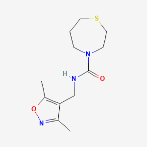 N-[(3,5-dimethyl-1,2-oxazol-4-yl)methyl]-1,4-thiazepane-4-carboxamide