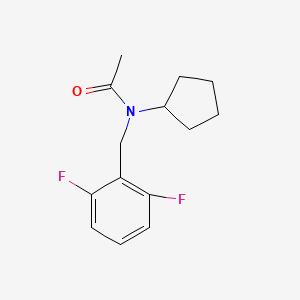 N-cyclopentyl-N-[(2,6-difluorophenyl)methyl]acetamide