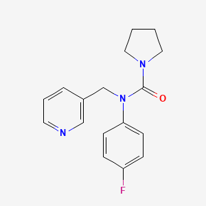 molecular formula C17H18FN3O B7623492 N-(4-fluorophenyl)-N-(pyridin-3-ylmethyl)pyrrolidine-1-carboxamide 