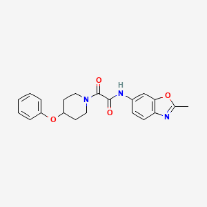 molecular formula C21H21N3O4 B7623493 N-(2-methyl-1,3-benzoxazol-6-yl)-2-oxo-2-(4-phenoxypiperidin-1-yl)acetamide 