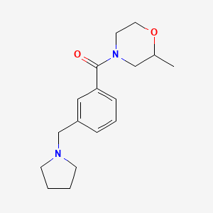 molecular formula C17H24N2O2 B7623530 (2-Methylmorpholin-4-yl)-[3-(pyrrolidin-1-ylmethyl)phenyl]methanone 