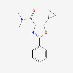 5-cyclopropyl-N,N-dimethyl-2-phenyl-1,3-oxazole-4-carboxamide