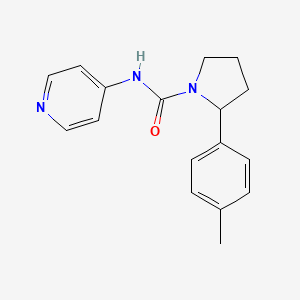 molecular formula C17H19N3O B7623563 2-(4-methylphenyl)-N-pyridin-4-ylpyrrolidine-1-carboxamide 