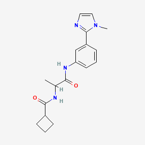 N-[1-[3-(1-methylimidazol-2-yl)anilino]-1-oxopropan-2-yl]cyclobutanecarboxamide