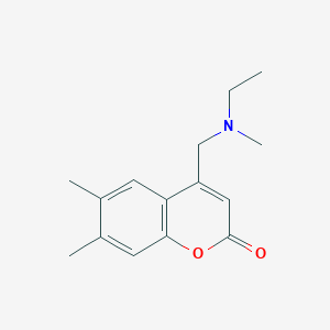 4-[[Ethyl(methyl)amino]methyl]-6,7-dimethylchromen-2-one