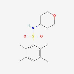 molecular formula C15H23NO3S B7623581 2,3,5,6-tetramethyl-N-(oxan-4-yl)benzenesulfonamide 