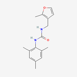 molecular formula C16H20N2O2 B7623598 1-[(2-Methylfuran-3-yl)methyl]-3-(2,4,6-trimethylphenyl)urea 