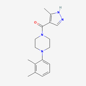 molecular formula C17H22N4O B7623602 [4-(2,3-dimethylphenyl)piperazin-1-yl]-(5-methyl-1H-pyrazol-4-yl)methanone 