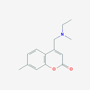 4-[[Ethyl(methyl)amino]methyl]-7-methylchromen-2-one