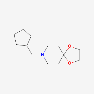 molecular formula C13H23NO2 B7623615 8-(Cyclopentylmethyl)-1,4-dioxa-8-azaspiro[4.5]decane 