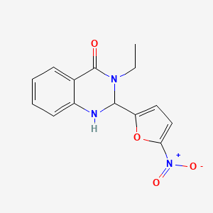 3-Ethyl-2-(5-nitrofuran-2-yl)-1,2-dihydroquinazolin-4-one