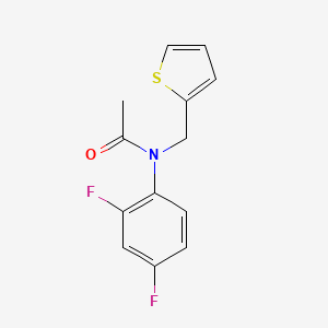 molecular formula C13H11F2NOS B7623635 N-(2,4-difluorophenyl)-N-(thiophen-2-ylmethyl)acetamide 