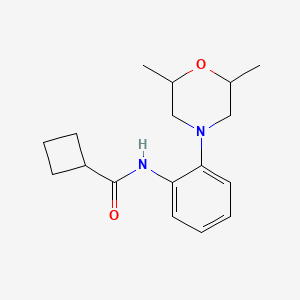 N-[2-(2,6-dimethylmorpholin-4-yl)phenyl]cyclobutanecarboxamide