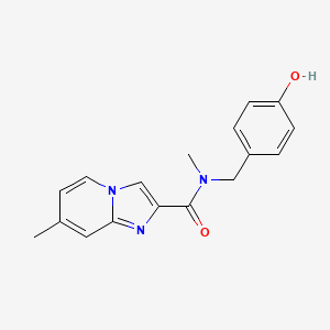 N-[(4-hydroxyphenyl)methyl]-N,7-dimethylimidazo[1,2-a]pyridine-2-carboxamide