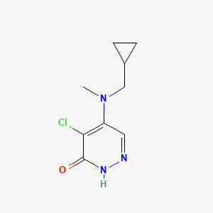 molecular formula C9H12ClN3O B7623685 5-chloro-4-[cyclopropylmethyl(methyl)amino]-1H-pyridazin-6-one 