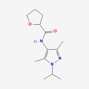 N-(3,5-dimethyl-1-propan-2-ylpyrazol-4-yl)oxolane-2-carboxamide