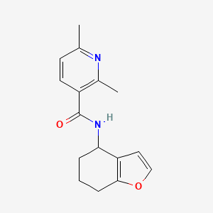 molecular formula C16H18N2O2 B7623700 2,6-dimethyl-N-(4,5,6,7-tetrahydro-1-benzofuran-4-yl)pyridine-3-carboxamide 