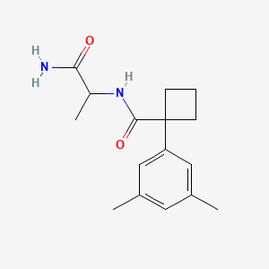 N-(1-amino-1-oxopropan-2-yl)-1-(3,5-dimethylphenyl)cyclobutane-1-carboxamide