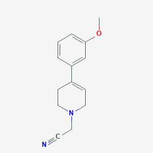 molecular formula C14H16N2O B7623784 2-[4-(3-methoxyphenyl)-3,6-dihydro-2H-pyridin-1-yl]acetonitrile 