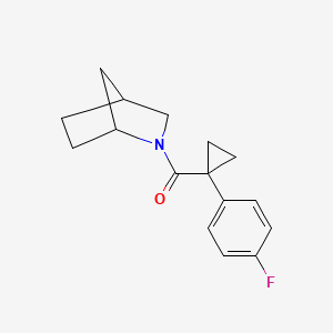 molecular formula C16H18FNO B7623798 2-Azabicyclo[2.2.1]heptan-2-yl-[1-(4-fluorophenyl)cyclopropyl]methanone 