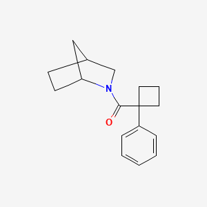 molecular formula C17H21NO B7623834 2-Azabicyclo[2.2.1]heptan-2-yl-(1-phenylcyclobutyl)methanone 