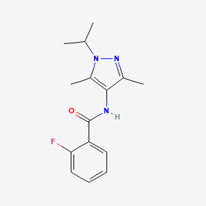 N-(3,5-dimethyl-1-propan-2-ylpyrazol-4-yl)-2-fluorobenzamide