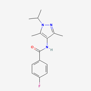 N-(3,5-dimethyl-1-propan-2-ylpyrazol-4-yl)-4-fluorobenzamide