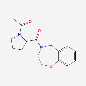 1-[2-(3,5-dihydro-2H-1,4-benzoxazepine-4-carbonyl)pyrrolidin-1-yl]ethanone