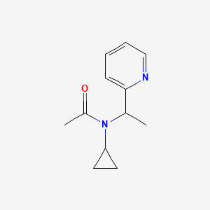 molecular formula C12H16N2O B7623902 N-cyclopropyl-N-(1-pyridin-2-ylethyl)acetamide 